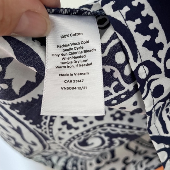 Navy/ white button dress - Picture 7 of 7